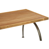 New Foundry Dining Table With Elm Wood Top - SE Home