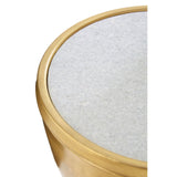 Crest Brass Finish White Marble Top Table - SE Home