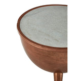 Coffee Tables Crest Copper Finish White Marble Top Table
