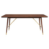 Kitchen & Dining Room Tables Kenso Walnut Wood / Brass Finish Dining Table
