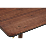 Kenso Walnut Wood / Brass Finish Dining Table - SE Home