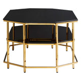 Arezzo Black Tempered Glass Coffee Table - SE Home