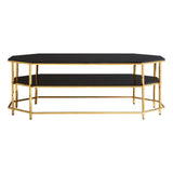 Arezzo Black Tempered Glass Coffee Table - SE Home