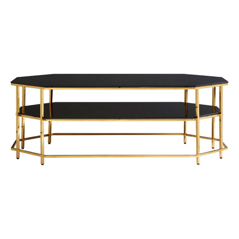 Arezzo Black Tempered Glass Coffee Table - SE Home