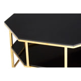 Arezzo Black Tempered Glass Coffee Table - SE Home