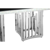 Kitchen & Dining Room Tables Eliza Silver Finish Dining Table