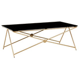 Monroe Gold Finish Coffee Table - SE Home