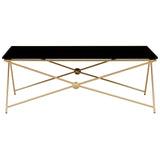 Monroe Gold Finish Coffee Table - SE Home