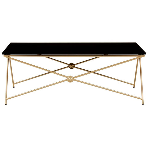 Monroe Gold Finish Coffee Table - SE Home