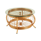 Mantis Gold Finish Coffee Table - SE Home