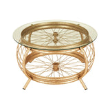 Coffee Tables Mantis Champagne Gold Finish Coffee Table