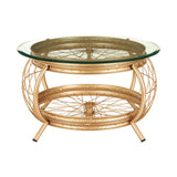 Coffee Tables Mantis Champagne Gold Finish Coffee Table