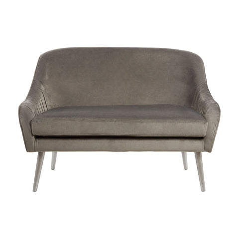 Louxor Grey Velvet Sofa - SE Home