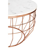 Coffee Tables Vizzini White Marble Coffee Table
