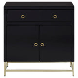 Kensington Townhouse Cabinet - Black & Gold Mirrored Polish Finish - SE Home