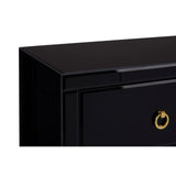 Cabinets & Storage Kensington Townhouse Cabinet - Black & Gold Mirrored Polish Finish