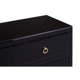 Kensington Townhouse Cabinet - Black & Gold Mirrored Polish Finish - SE Home