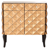 Soho 2 Drawer Cabinet In Copper Glass With 3D Mirror Effect - SE Home