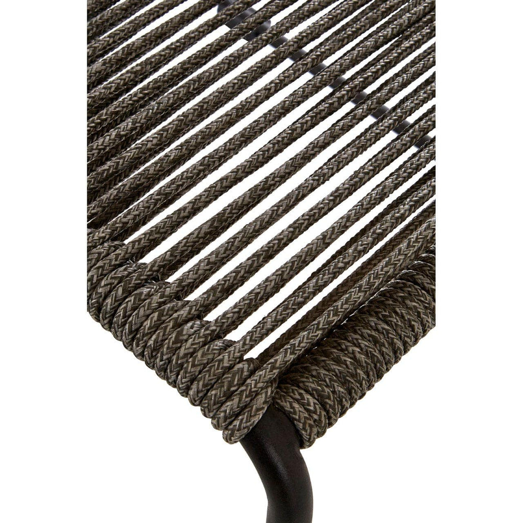 Sisal Bar Chair With Steel Frame In Grey Rope Style – SE Home