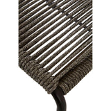 Sisal Bar Chair With Steel Frame In Grey Rope Style - SE Home