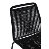 Sisal Bar Chair With Steel Frame In Black Rope Style - SE Home