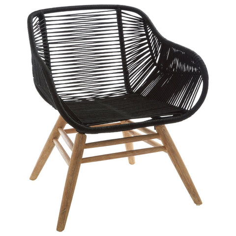 Nepal Black Rope Armchair - SE Home