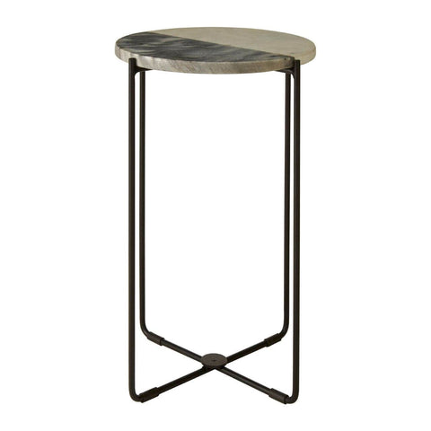 Templar Black And White Marble / Iron Table - SE Home