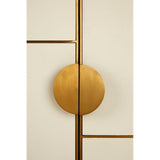 Modica Cabinet In White Concrete With A Brushed Gold Finish - SE Home