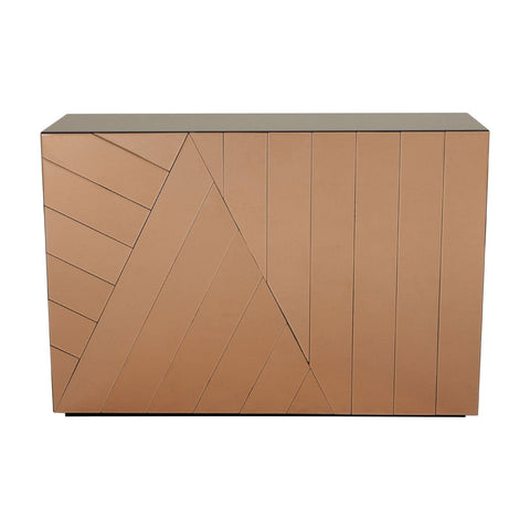 Roza Console Cabinet With Brown Mirrored Glass - SE Home