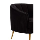 Arm Chairs, Recliners & Sleeper Chairs Hendricks Black Velvet Chair Wide