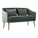 Hendricks Blue Velvet Sofa - SE Home