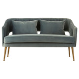 Hendricks Blue Velvet Sofa - SE Home