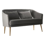 Hendricks Grey Velvet Sofa - SE Home