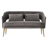 Hendricks Grey Velvet Sofa - SE Home