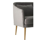 Hendricks Grey Velvet Sofa - SE Home