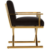 Arm Chairs, Recliners & Sleeper Chairs Hendricks Black Velvet Chair Regular