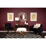 Hendricks Black Velvet Chair Regular - SE Home