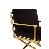 Hendricks Black Velvet Chair Regular - SE Home