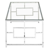 Allure Clear Glass / Silver Base Coffee Table - SE Home