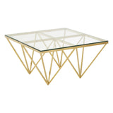 Coffee Tables Allure Gold Finish Spike Coffee Table