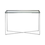 Allure Silver Cross Base Console Table - SE Home