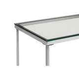 Allure Silver Cross Base Console Table - SE Home