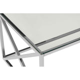 Allure Silver Cross Design Coffee Table - SE Home