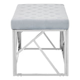 Allure Powder Blue Geometric Bench - SE Home