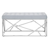 Allure Powder Blue Geometric Bench - SE Home