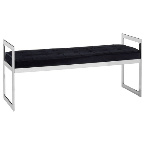 Allure Long Black Seat Bench - SE Home