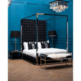 Allure Long Black Seat Bench - SE Home