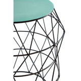 Corina Side Table With Green Enamel Top - SE Home