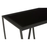 Coffee Tables Trento Console Table With Black Glass Top
