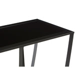 Trento Console Table With Black Glass Top - SE Home